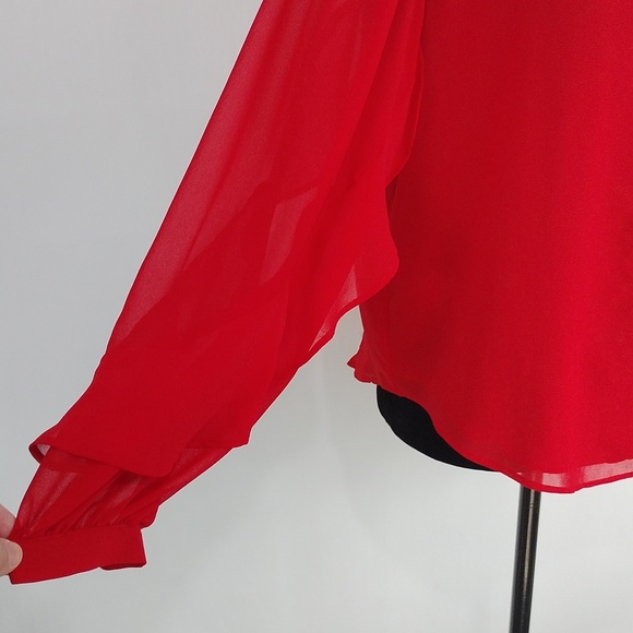 Ann Taylor Ruffle Sleeve Mock Neck Top - Picture 5 of 12